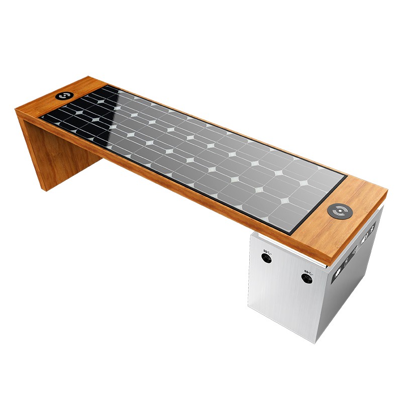 Smart Bench Solar Energy Power Charging Station for Phones and Other Electric Devices